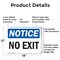 Signmission Exit Sign, Aluminum, 18 in W, 12 in H, No Exit OS-2PACK-NS-A-1218-L-14530 - alternate 3